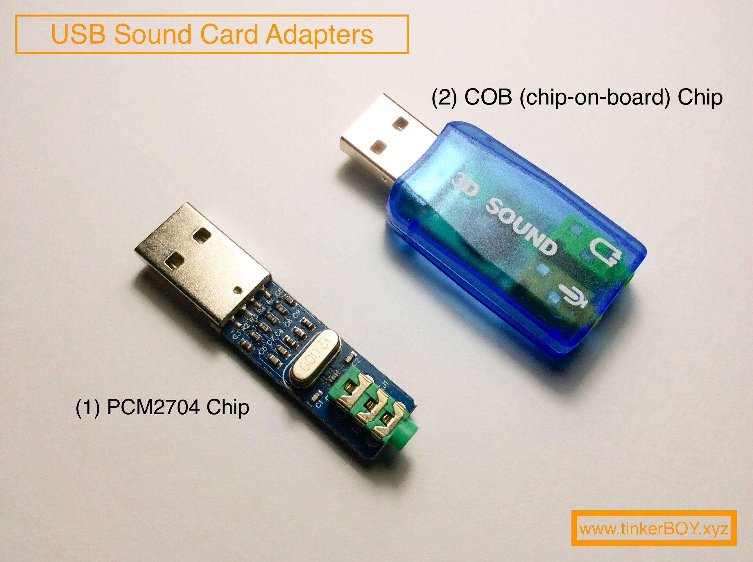 forene helbrede tandpine Pinout Diagrams for the PCM2704 and 3D Sound(COB) USB Sound Card Adapters -  tinkerBOY