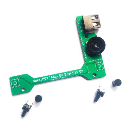 tinkerBOY Add-On Board - with Pre-soldered USB Type A Port and 3-Pin Volume Wheel, Back Buttons - Image 11